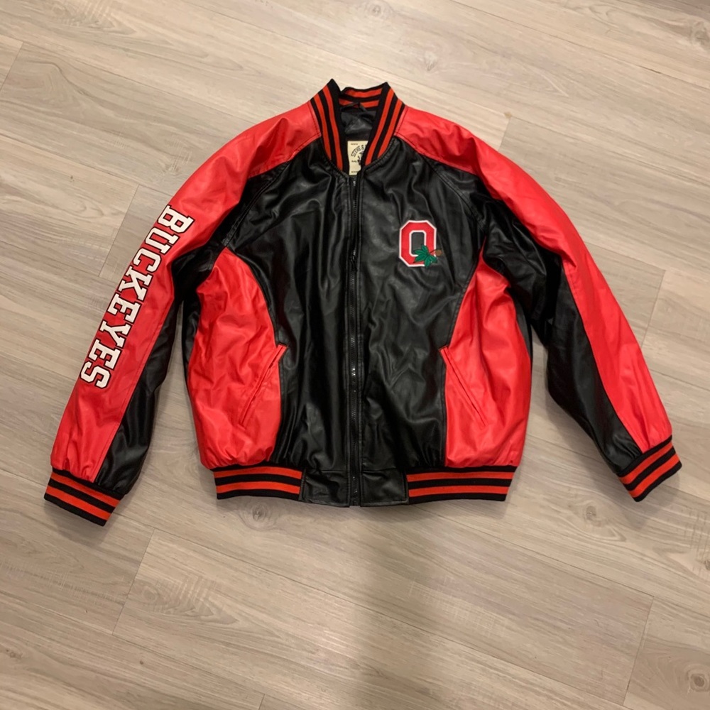 **SOLD**Ohio State Leather Bomber Jacket